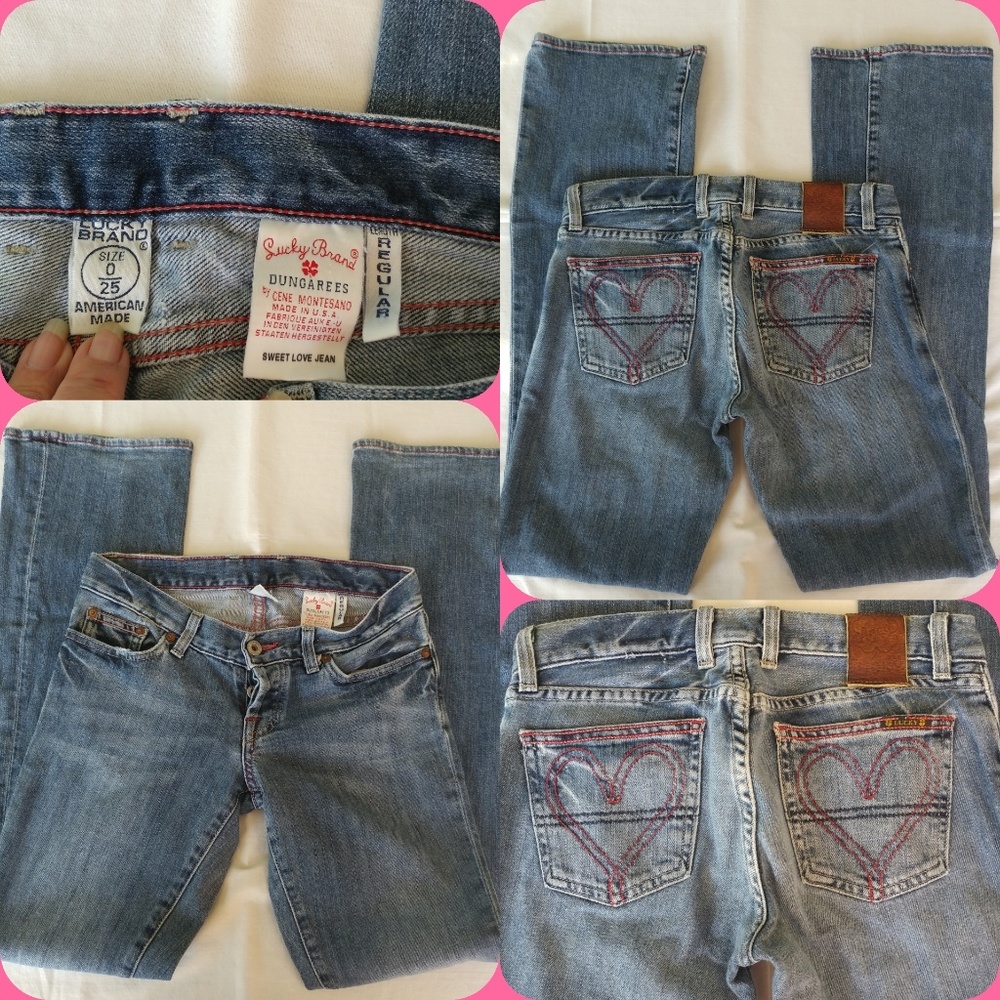 LADIES LUCKY BRAND JEANS SWEET LOVE JEAN SIZE 0/25